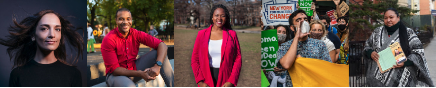 Julia Salazar, Jabari Brisport, Phara Souffrant Forrest, Zohran Mamdani & Marcela Mitaynes